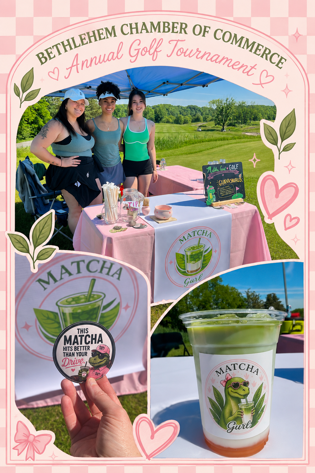 Bethlehem Chamber of Commerce Annual Golf Tournament - Matcha Gurl booth with team